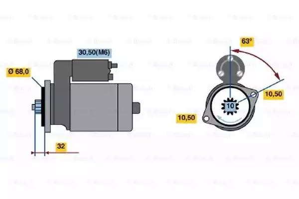 Стартер 0001125059 BOSCH