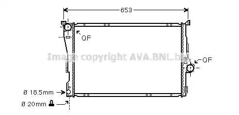 Радиатор охлаждения ДВС BWA2278 AVA