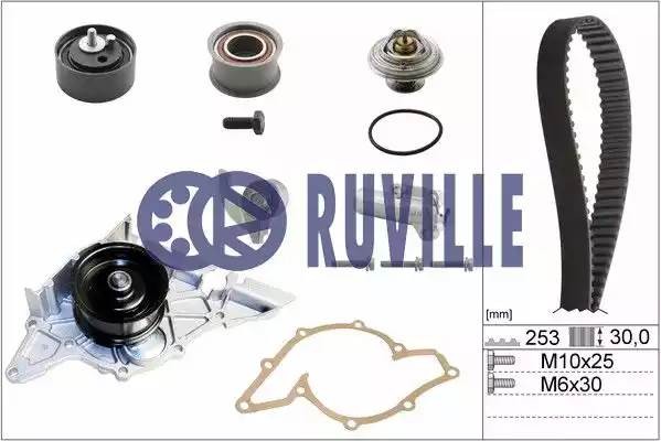 Водяной насос + комплект зубчатого ремня 55490712 RUVILLE