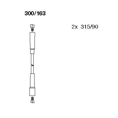 Ккомплект проводов зажигания 300163 BREMI