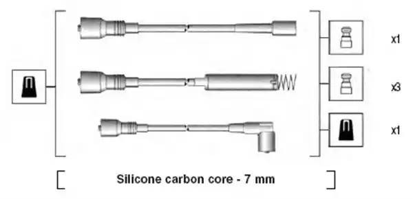 Ккомплект проводов зажигания 941125170671 MAGNETI MARELLI