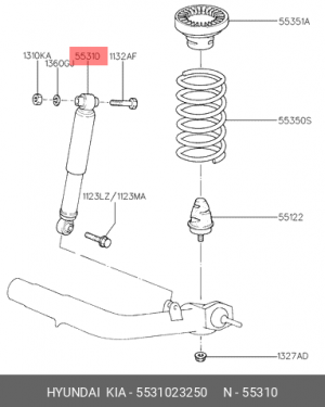 Амортизатор 5531023250 HYUNDAI KIA