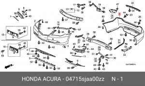 Бампер задний 04715SJAA00ZZ HONDA