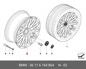 Диск колеса 36 11 6 764 864 BMW