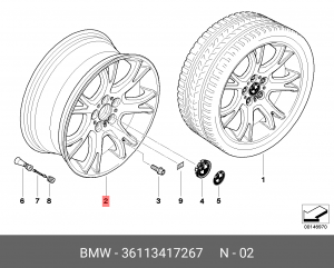 Диск колеса 36 11 3 417 267 BMW