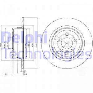 Тормозной диск BG3550 DELPHI