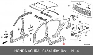 Панель порога 04641TL0E10ZZ HONDA