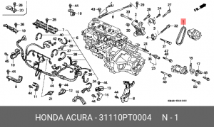 Поликлиновой ремень 31110-PT0-004 HONDA
