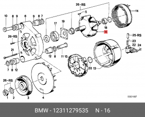 Ротор, генератор 12 31 1 279 535 BMW