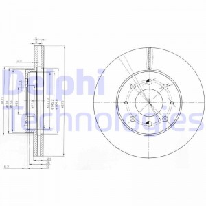 Тормозной диск BG3810 DELPHI