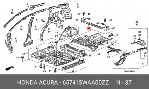 Деталь 65741SWAA00ZZ HONDA