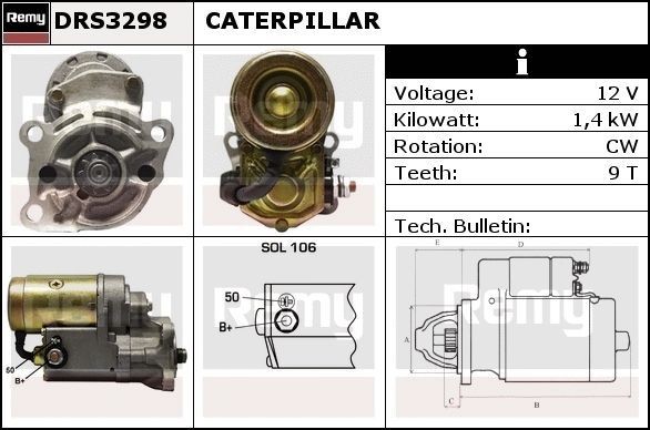 Стартер DRS3298 DELCO REMY