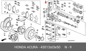 Тормозной суппорт 43013ST3E50 HONDA