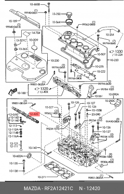 Распредвал RF2A12421C MAZDA