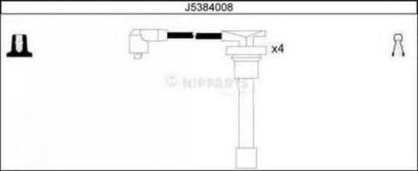 Ккомплект проводов зажигания J5384008 H B JAKOPARTS NIPPARTS