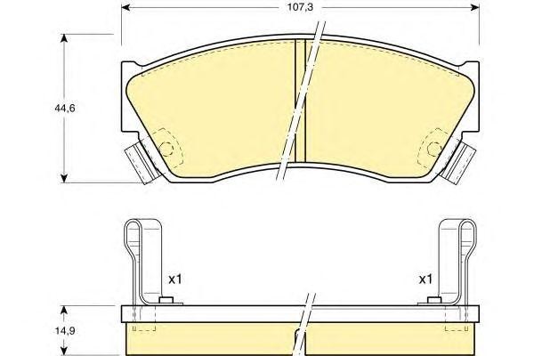 Комплект тормозных колодок, диско 6108839 GIRLING