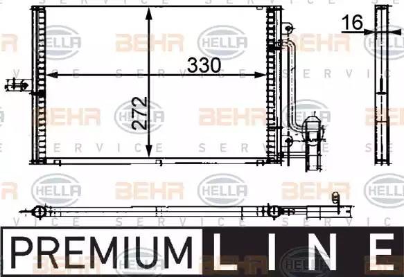 Конденсатор, кондиционер 8FC351300691 HELLA