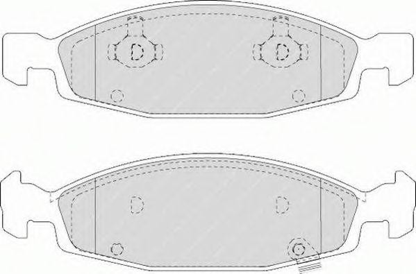 Комплект тормозных колодок, диско FSL1523 FERODO