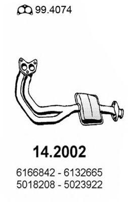 Предглушитель выхлопных газов 142002 ASSO
