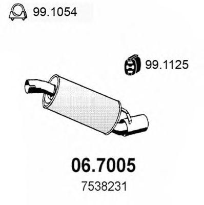 Глушитель выхлопных газов конечный 067005 ASSO