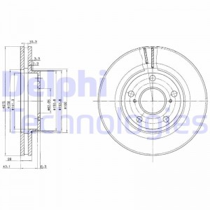 Тормозной диск BG2782 DELPHI