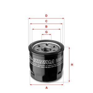 Фильтр масляный двигателя S3255R SOFIMA