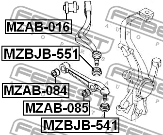 Сайлентблок MZAB-085 FEBEST