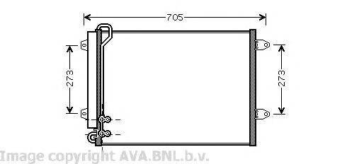 Радиатор кондиционера VWA5225 AVA