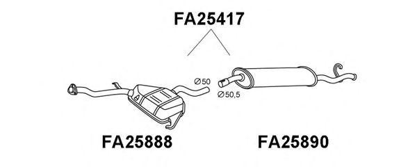 Глушитель выхлопных газов конечный FA25417 VENEPORTE