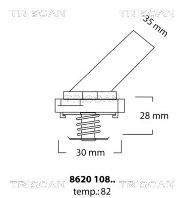 Термостат, охлаждающая жидкость 862010882 TRISCAN