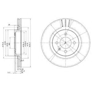 Тормозной диск BG2712 DELPHI