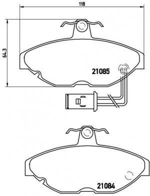 Комплект тормозных колодок, диско P 52 011 BREMBO