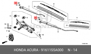 Крышка поводка стеклоочистителя 91611S5A000 HONDA