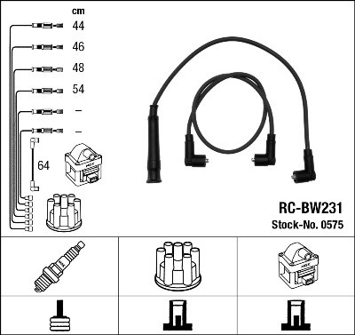 Ккомплект проводов зажигания RCBW231 NGK NTK