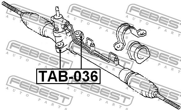 Рейка рулевая TAB-036 FEBEST