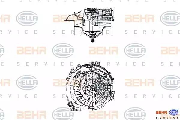 Электродвигатель, вентиляция салона 8EW009159351 HELLA