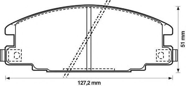 Комплект тормозных колодок, диско 572271B BENDIX JURID