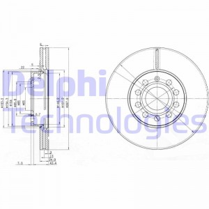 Тормозной диск BG3833 DELPHI