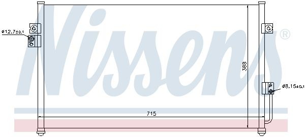 Конденсатор, кондиционер 94634 NISSENS