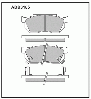 Колодки тормозные дисковые ADB3185 ALLIED NIPPON