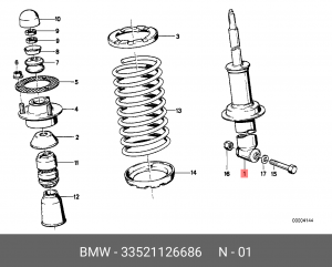 Амортизатор подвески 33 52 1 126 686 BMW
