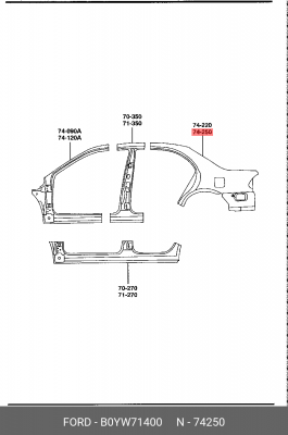 Крыло переднее B0YW71400 MAZDA