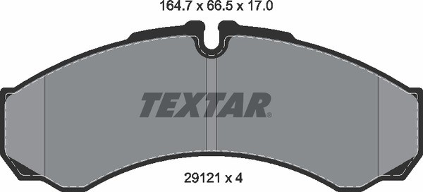 Комплект тормозных колодок, диско 2912111 TEXTAR