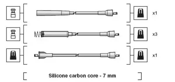 Ккомплект проводов зажигания 941318111224 MAGNETI MARELLI