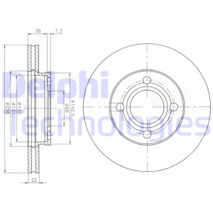Тормозной диск BG2272 DELPHI
