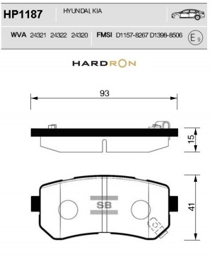 Колодки тормозные дисковые HP1187 SANGSIN