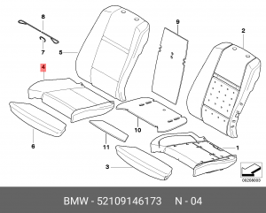 Обивка сиденья 52 10 9 146 173 BMW