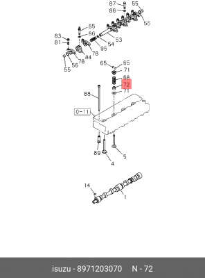 Колпачок маслосъемный 8-97120-307-0 ISUZU