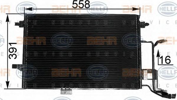 Конденсатор, кондиционер 8FC 351 300-381 HELLA
