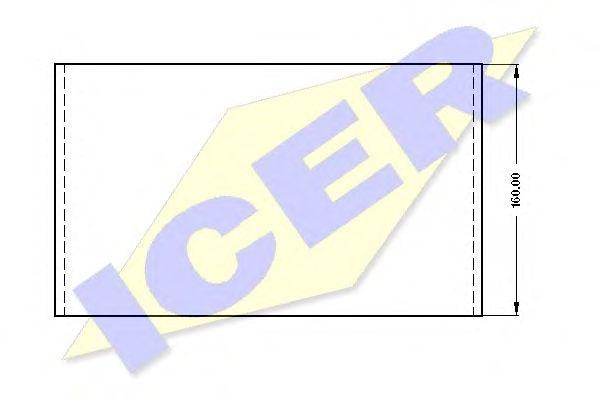 Комплект тормозных башмаков, барабанные тормоза 21825100 ICER